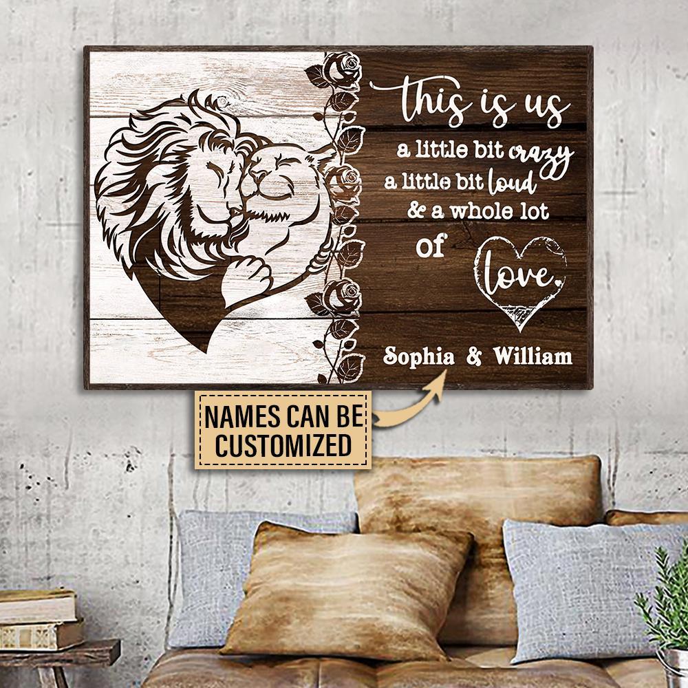 Aeticon Gifts Personalized Lion Couple This Is Us Canvas Mom Dad Gift Home Decor