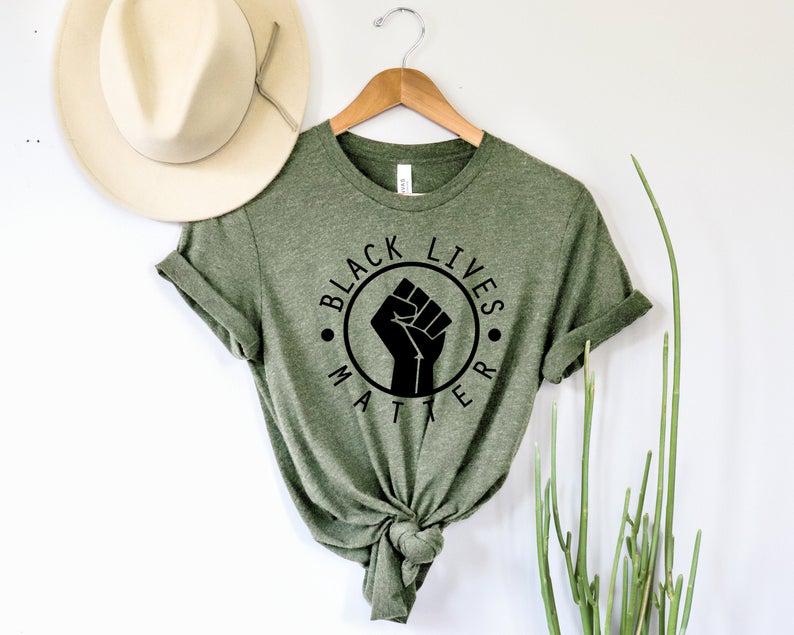 Raised Fist Shirt | Blm Shirt Equality Shirt Racial Equality | Black History Tee | Civil Rights Tee | Black Lives Matter Shirt |Men’S Shir