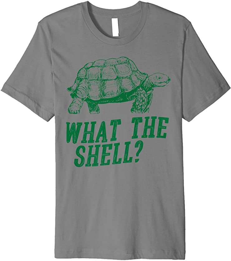 What the Shell Turtley Tortoise Turtle Funny Animal Pun Premium T-Shirt