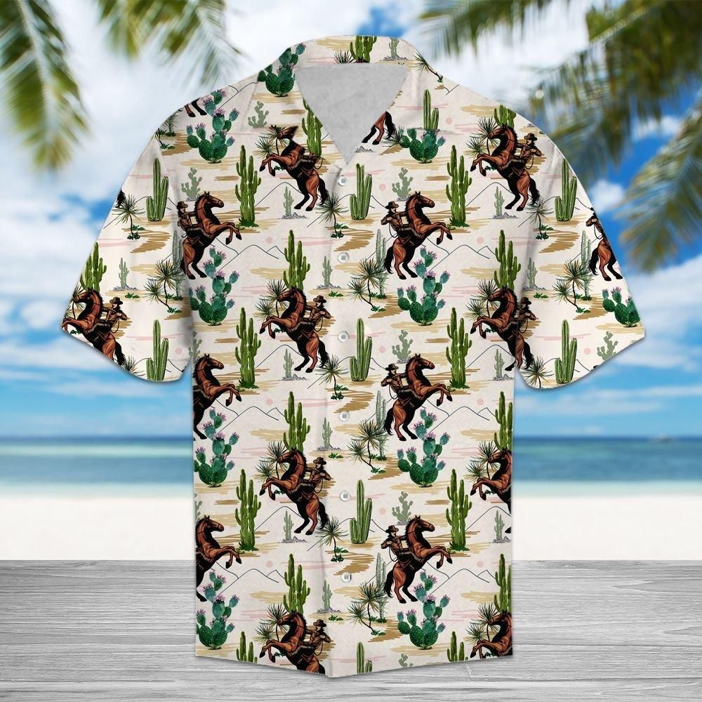 Aloha Shirt Cactus Cowboy H207037  Hawaiian Shirt