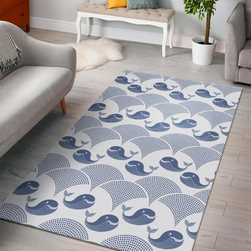 Whale Pattern Area Rug