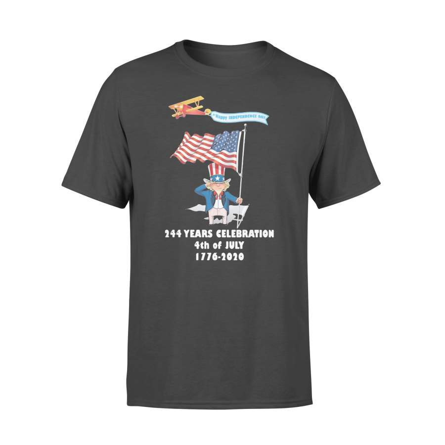 244 Year Celebration 4Th Of July 1776 2020 American Flag Veteran Independence Day T-shirt