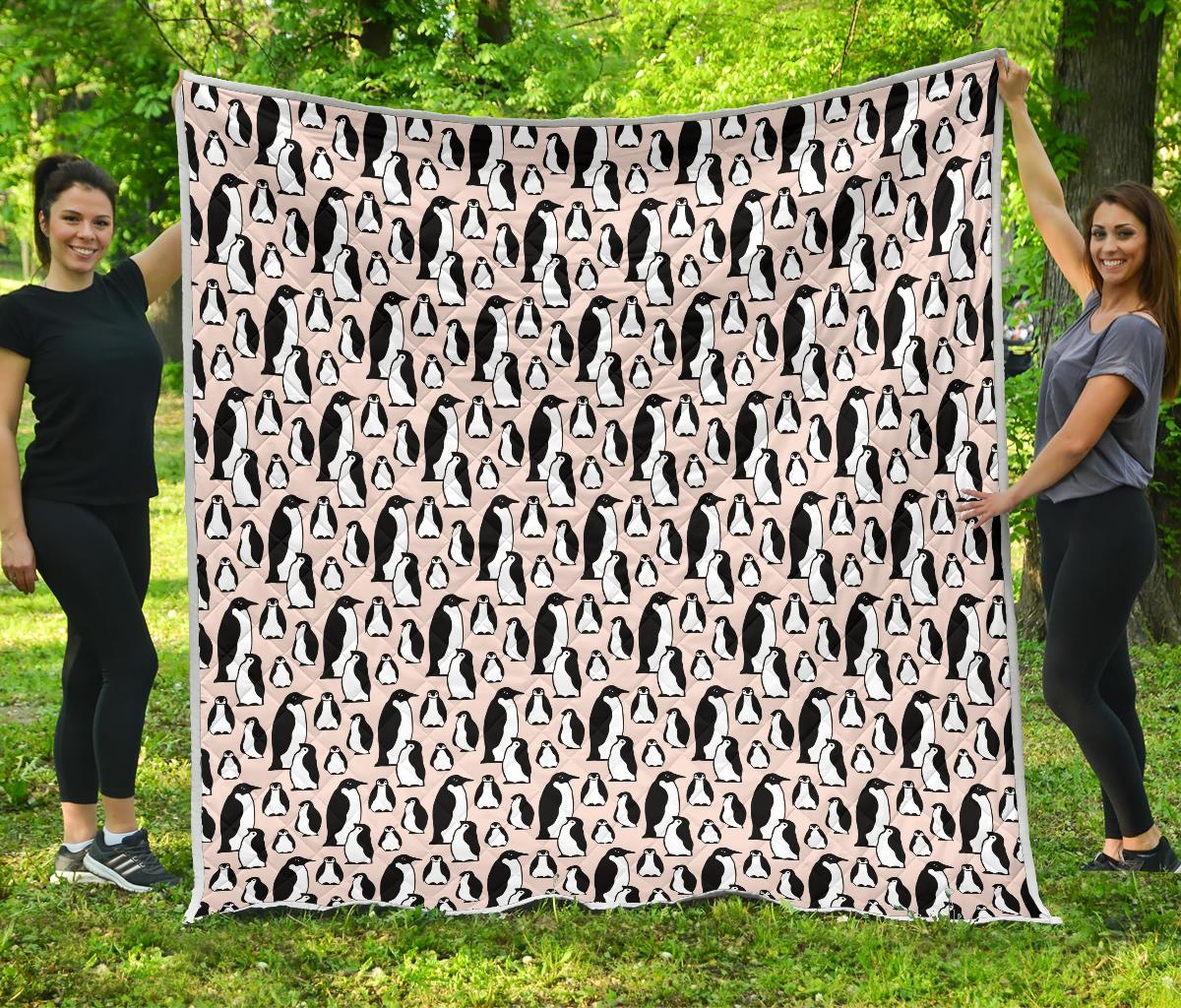 Penguin Themed Quilt Bedspread