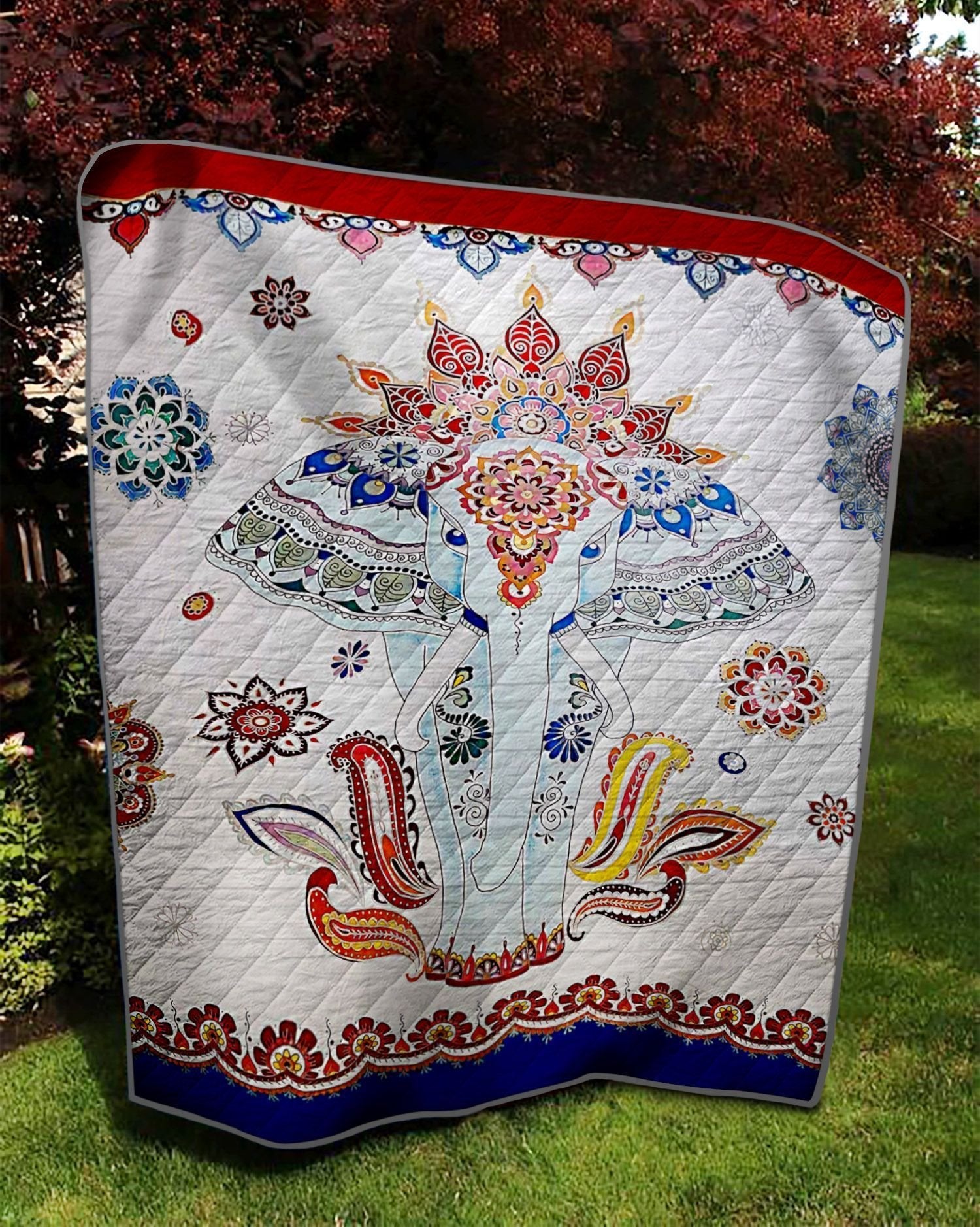 Indian Elephant Quilt Cuaeh