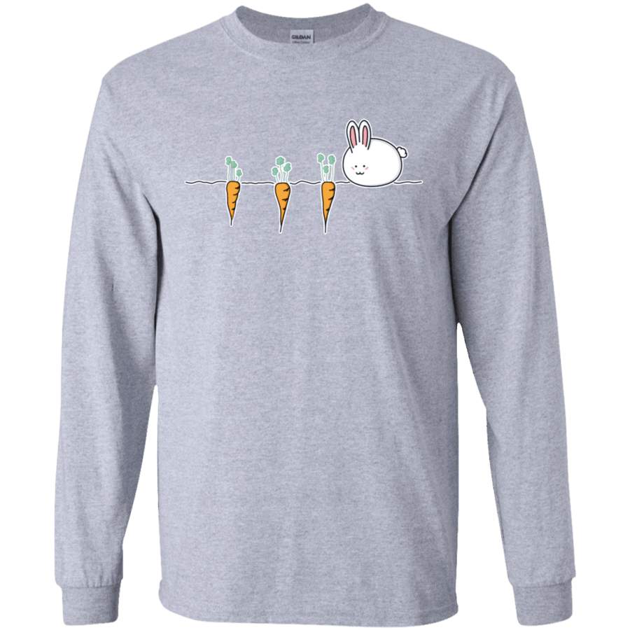 Kawaii Rabbit and Carrots Men’s Long Sleeve T-Shirt