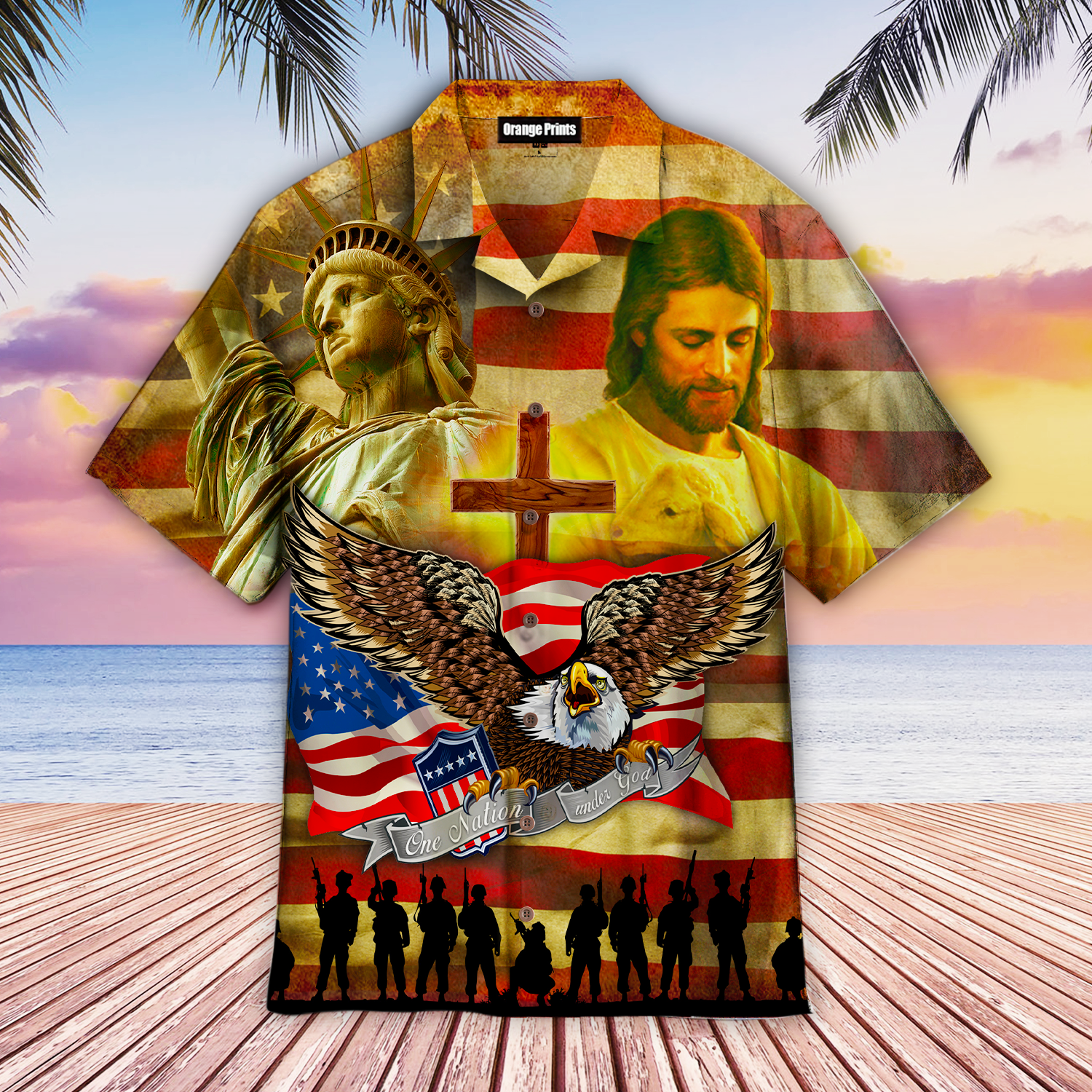 Memorial Day One Nation Under God Aloha Hawaii Shirts For Men And Women Ha49729