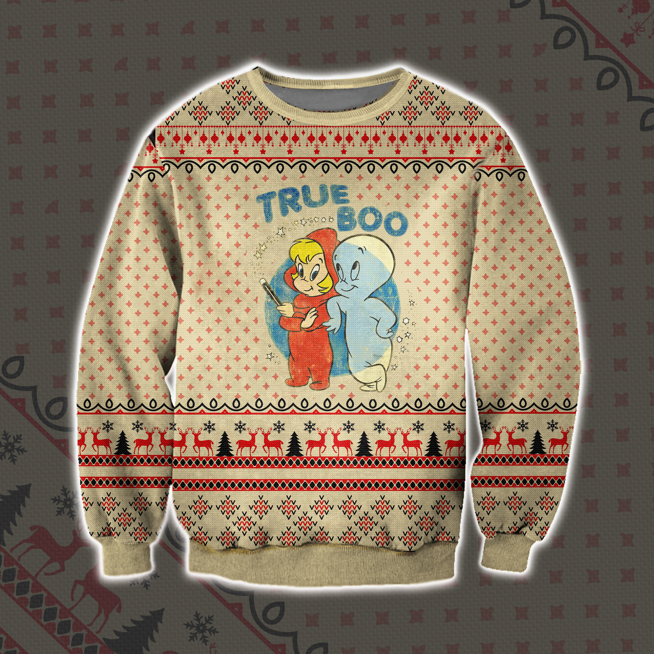 Casper The Friendly Ghost, True Boo Ugly Christmas Sweater