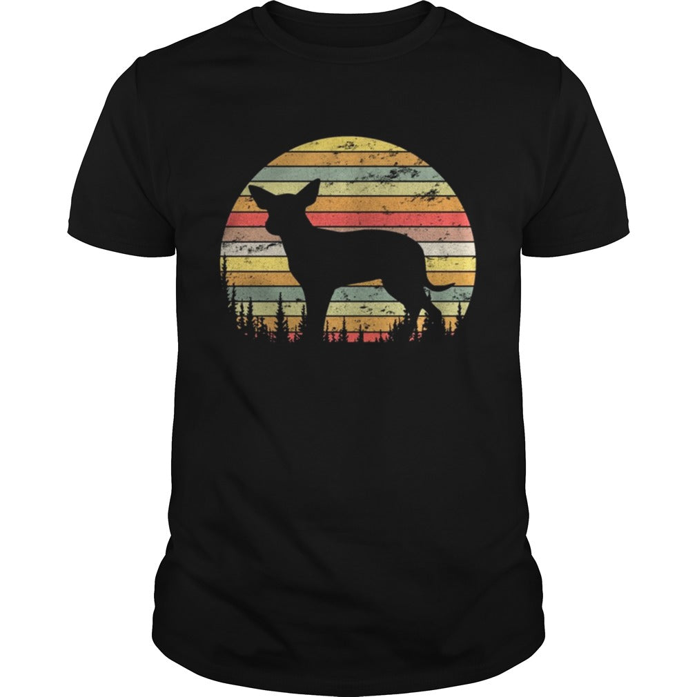 Vintage Mexican Hairless Dog Retro Sunset Gift Dog Lovers Men Women T shirt