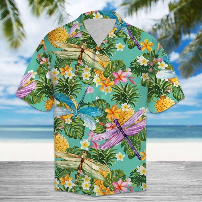 Artsyhomes Tropical Pineapple Dragonfly Hawaiian Ha643