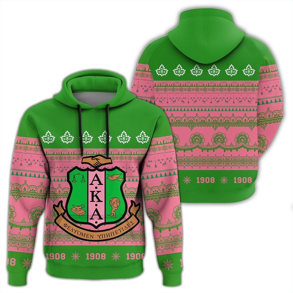 Alpha Kappa Alpha Xmas Establish Year Pullover Hoodie