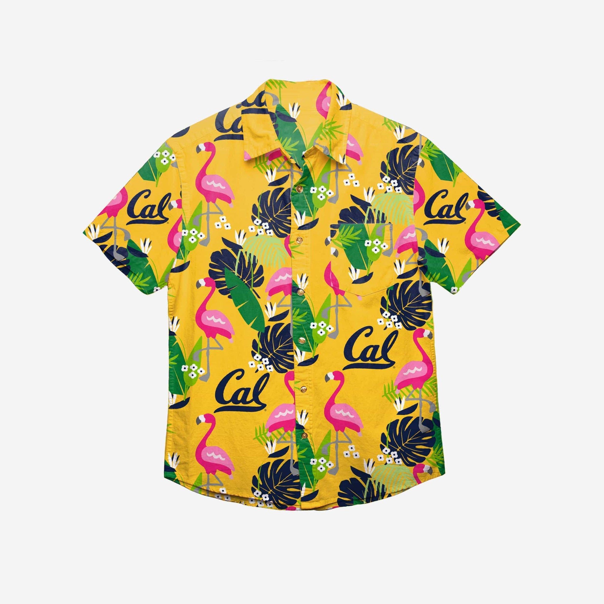 California Bears Floral Button Up Hawaii Shirt Ha6838