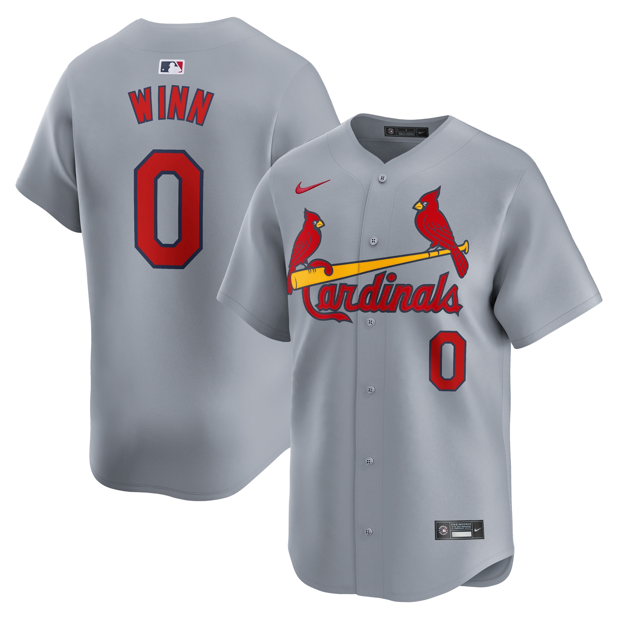 Masyn Winn St. Louis Cardinals Away Limited Player Jersey – Gray