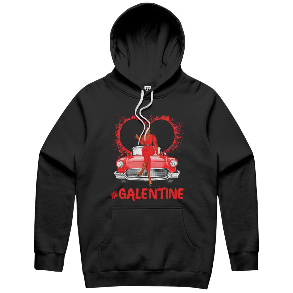 Galentines Day Single Best Melanin Queen Black Women Friends Hoodie