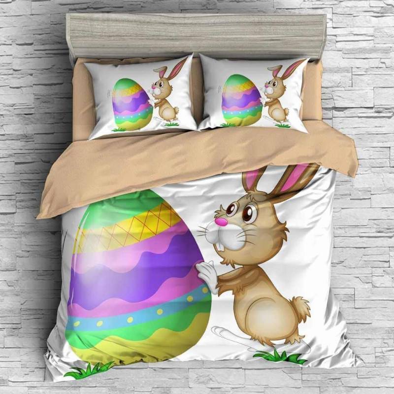 3D Customize Easter Bunny Bedding Set Duvet Cover Set Bedroom Set Bedlinen 4