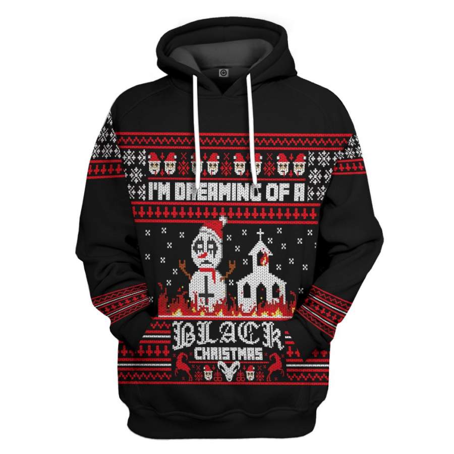 3D Im Dreaming Of A Black Christmas Ugly Christmas Sweater Custom Hoodie Apparel