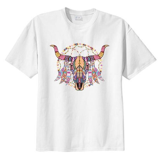 Mosaic Dream Cat Cow Skull New Shirt S 2X 3X 4X 5X Shirt