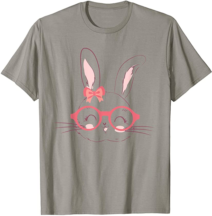 Cute Easter Bunny Rabbit Wearing Glasses T-Shirt