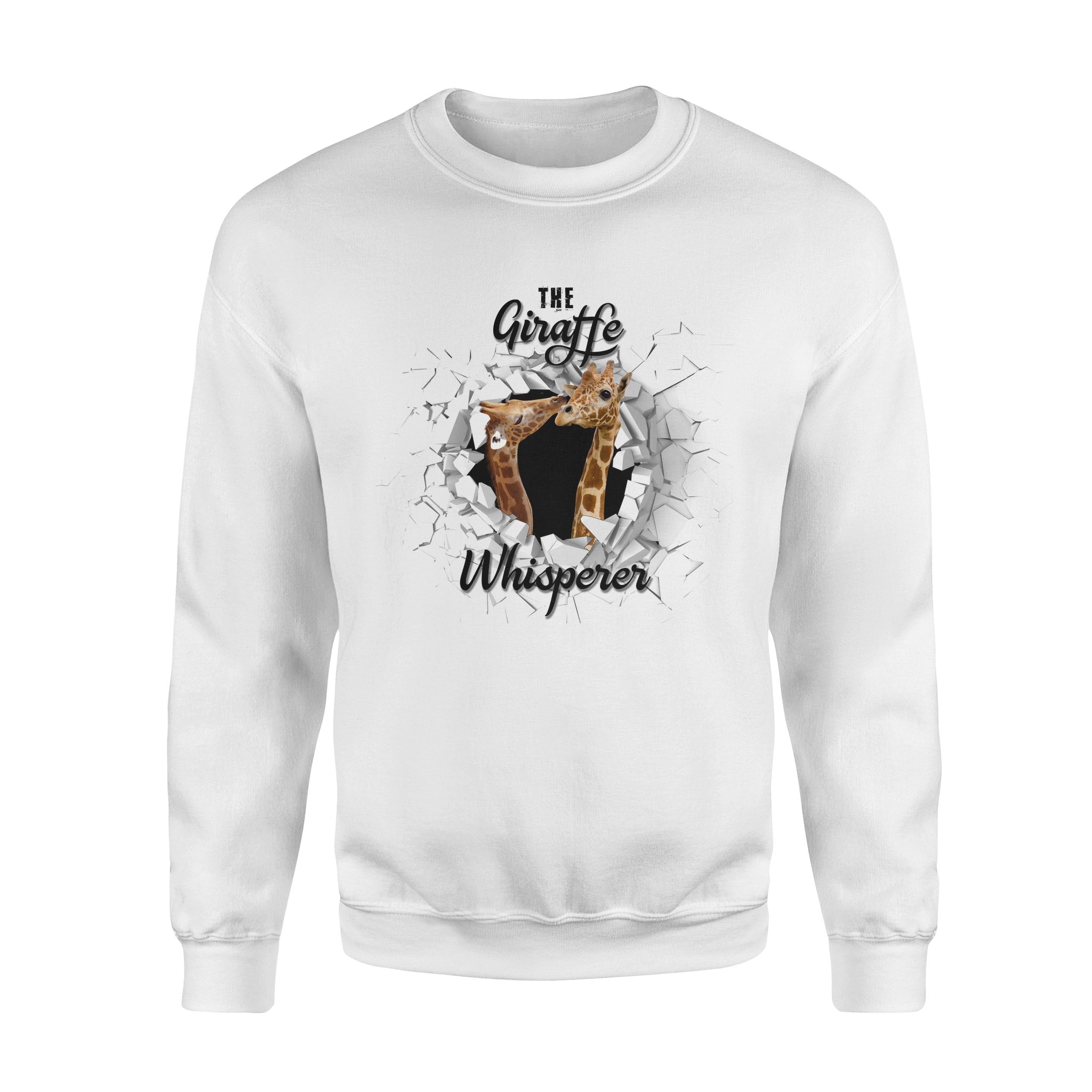 Whisperer giraffe – Premium Crew Neck Sweatshirt – Gift for you, gift for her, gift for him,gift for animal lover, gift for giraffe lover