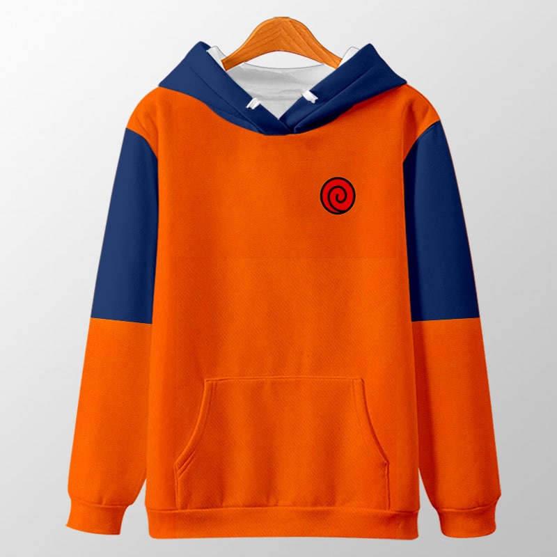 Naruto Uzumaki Classic Orange Blue Cosplay Look Naruto Hoodie Bigmeok