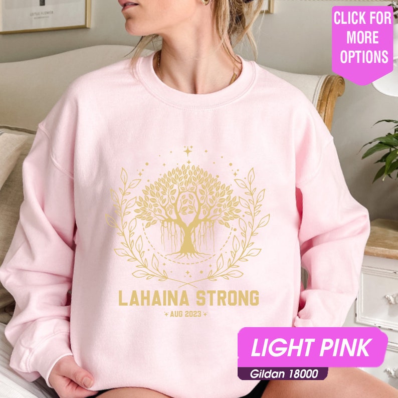 Golden Supportive Maui Strong Sweatshirt, 100% Profit To Donate To Food Bank Charity, Maui Support Sweatshirt, Lahaina Fires Sws1861