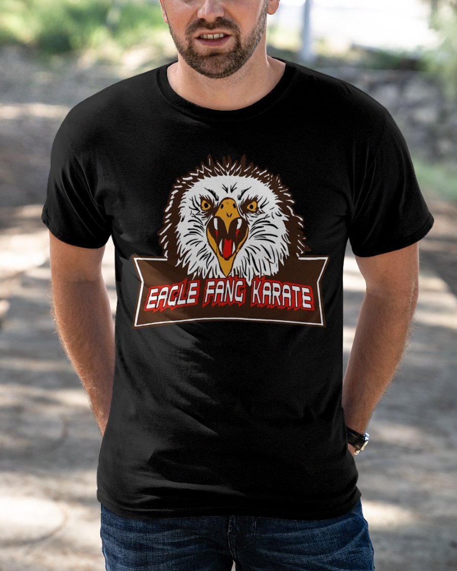 Eagle Fang Karate Shirt Black Cobra Kai T-shirt Unisex 100% cotton