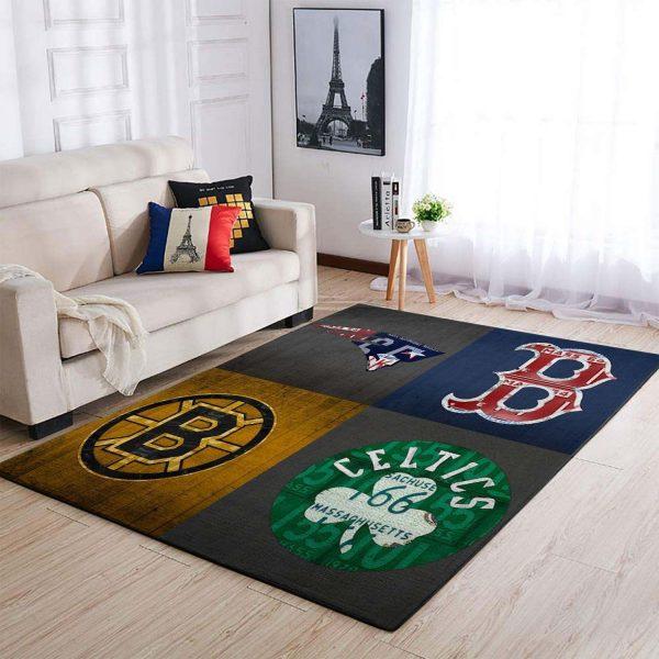 Boston Celtics Boston Red Sox Boston Bruins New England Patriots Home Decor Rectangle Area Rug