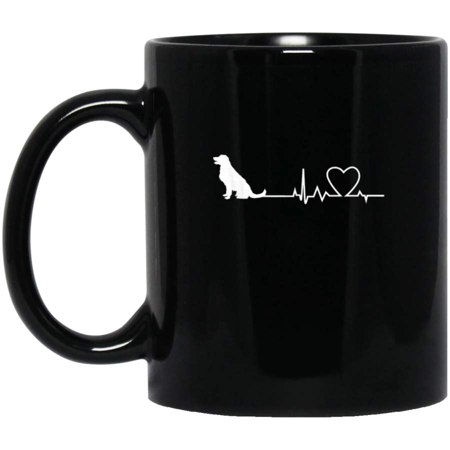 Cute Golden Retriever Dog Heartbeat Puppy Dog Lover Gift Mug