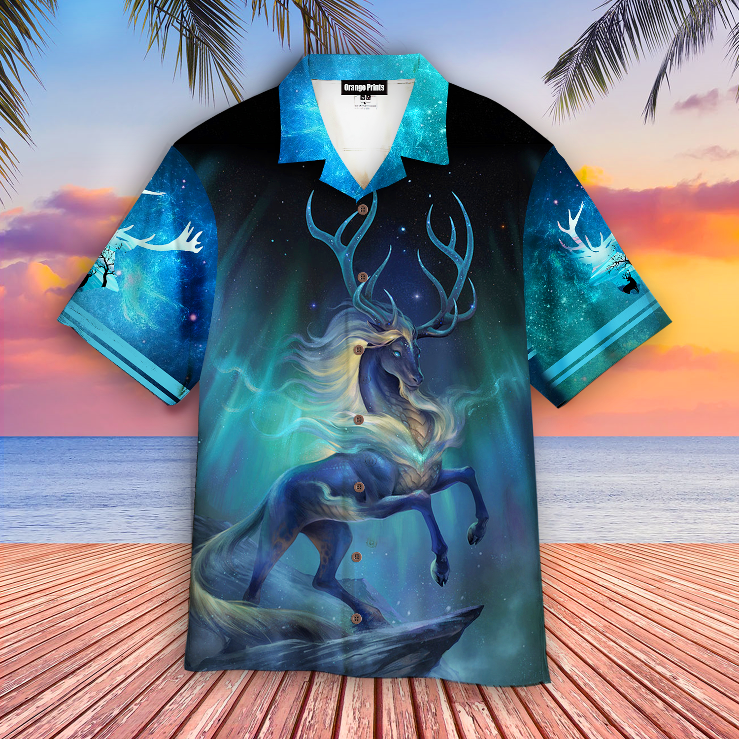 Beautiful Night Deer Hawaii Shirt For Men Women Ha54545