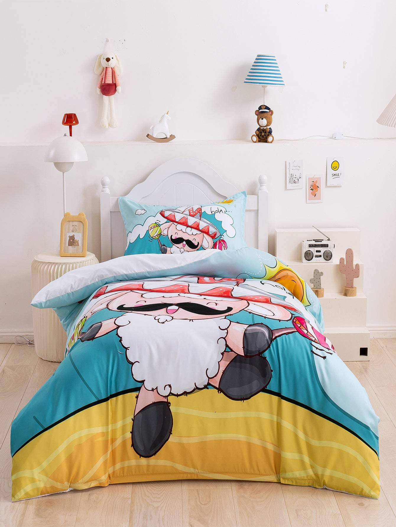 3D Cartoon Animal Sheep Quilt Cover Set Bedding Set Duvet Cover Pillowcases 348