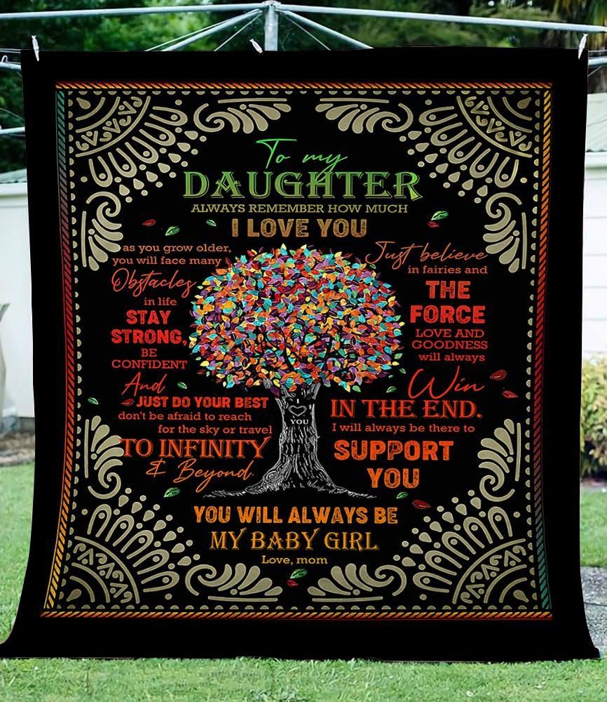 To My Daughter Blanket Always Remember How Much I Love You Fleece Blanket Gift For Daughter From Mom