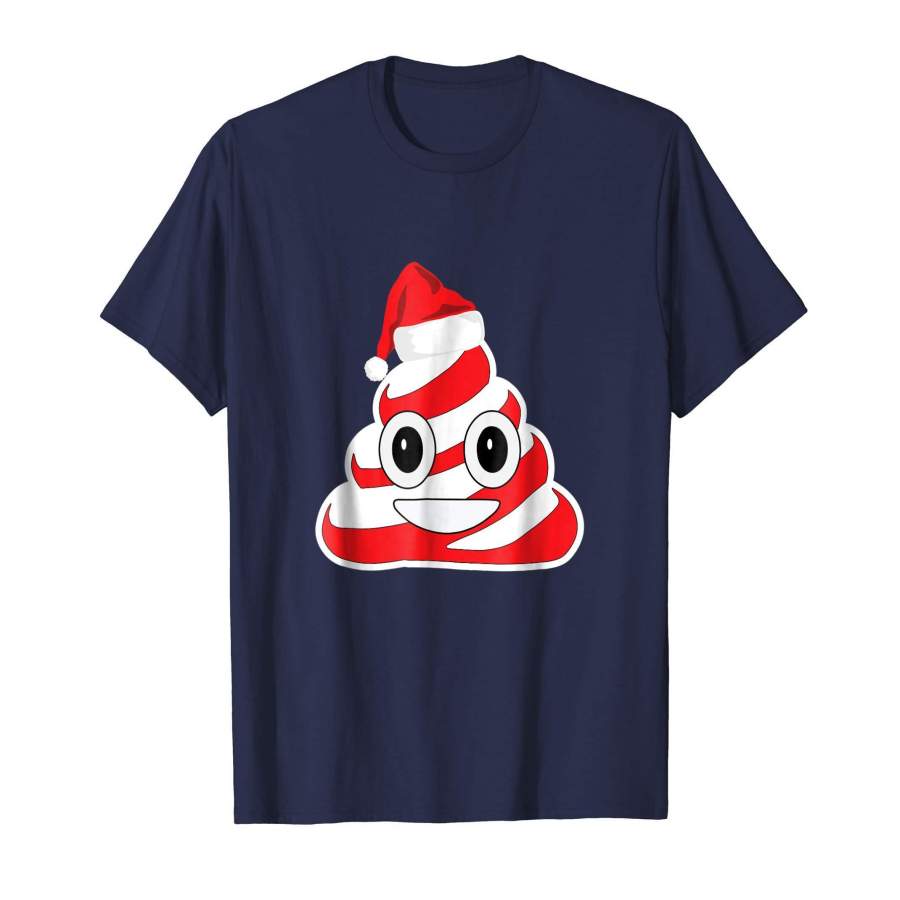 Candy Cane Poop Emoji Shirt Funny Christmas Shirt Poop Shirt