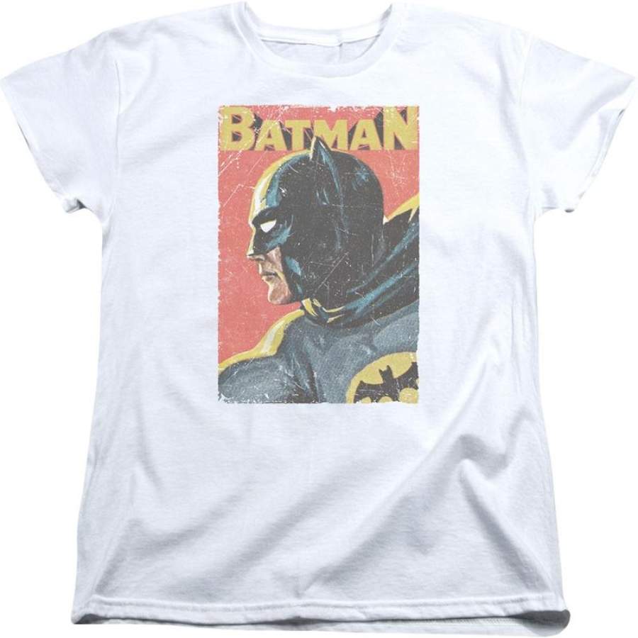 Womens Vintage Art Batman Shirt