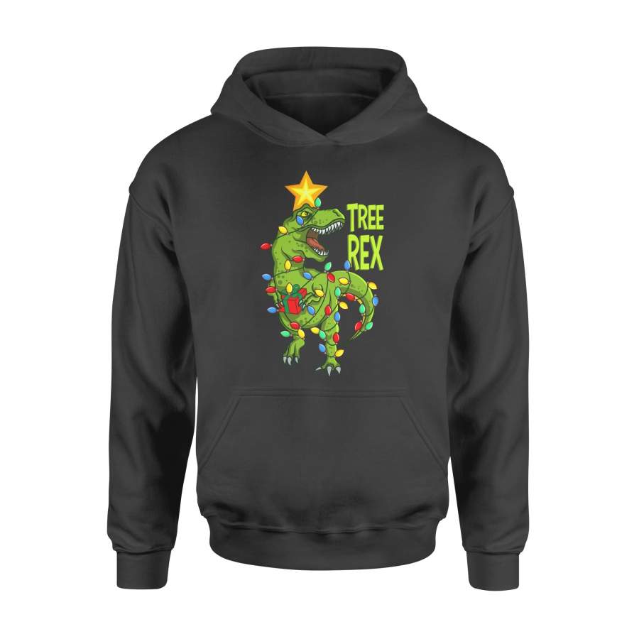 Tree Rex Funny Retro Christmas Dino – Standard Hoodie