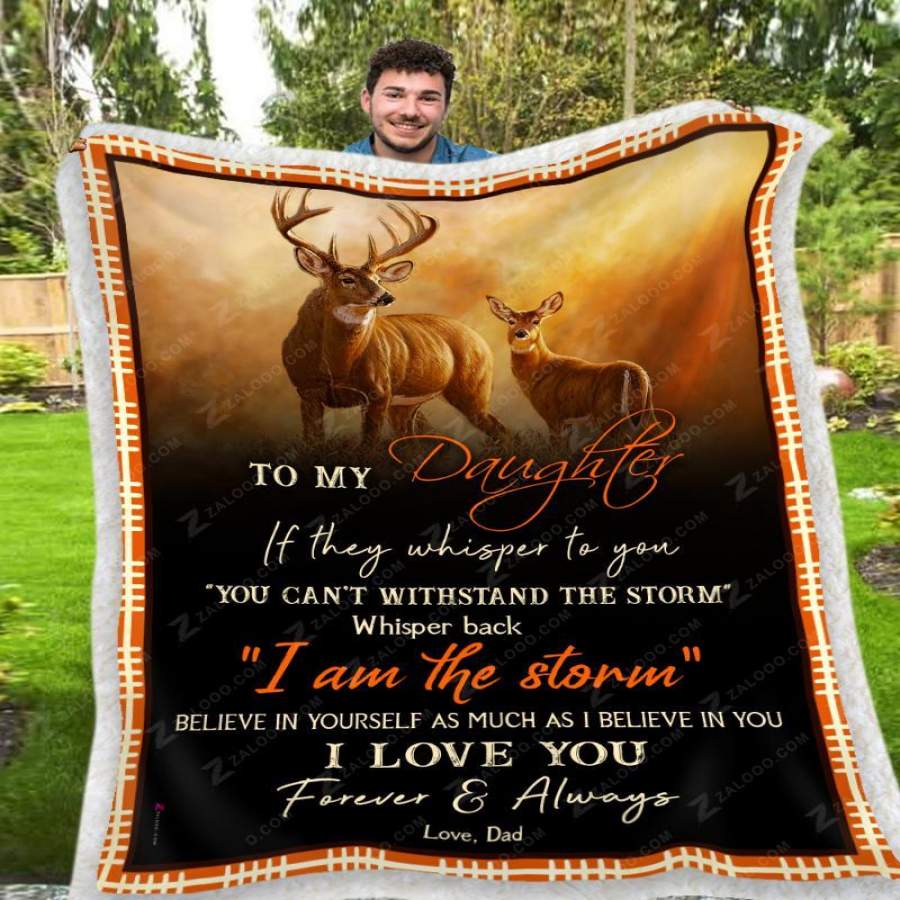 Deer Blanket To My Daughter I Love You Forever  And Always