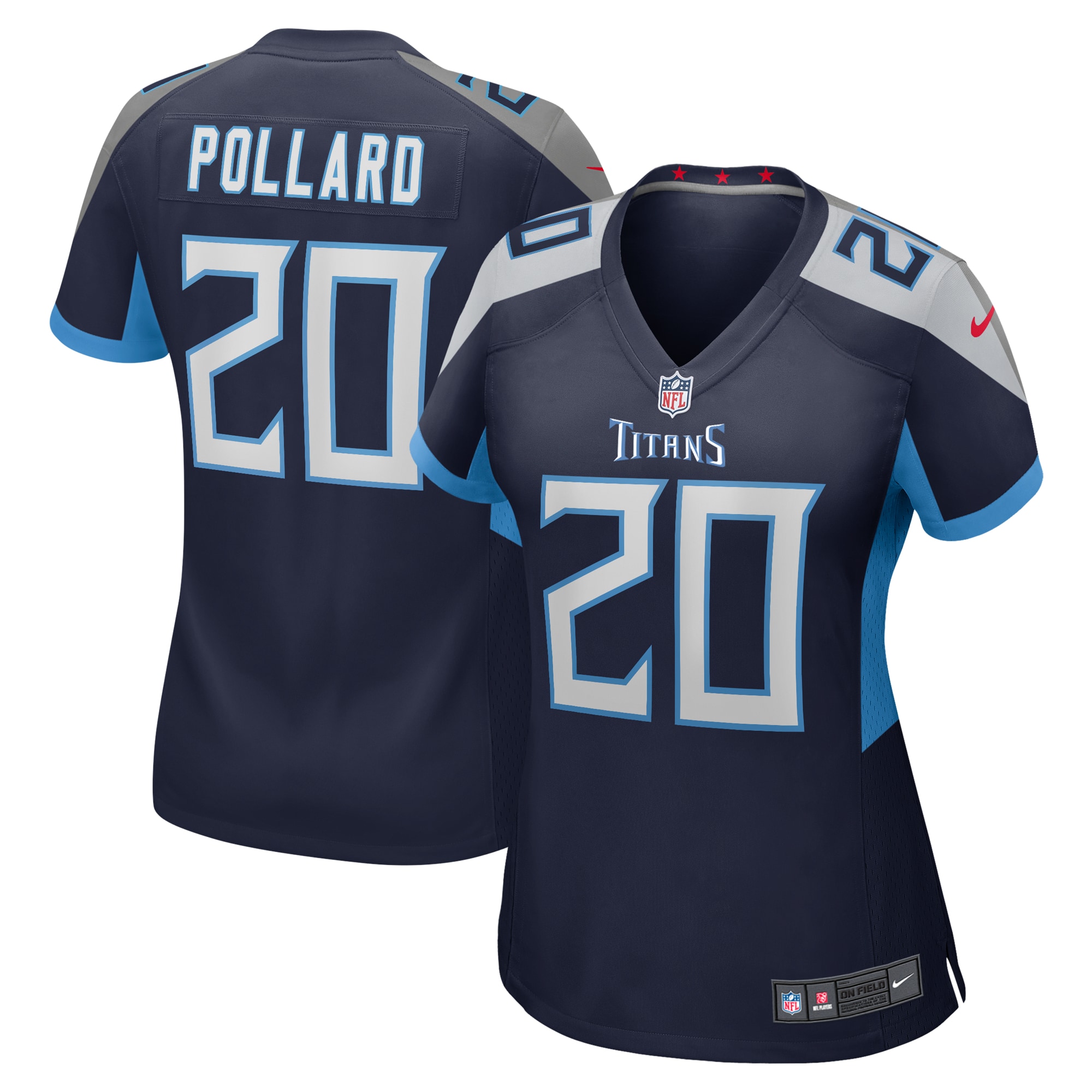 Tony Pollard Tennessee Titans Women's Game Player Jersey – Navy