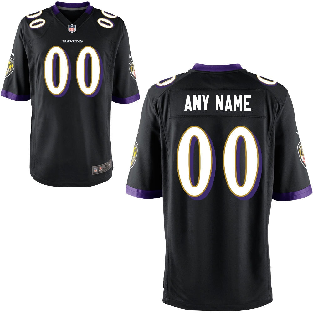 Baltimore Ravens Game Custom Jersey – Black Custom Jerseys NFL