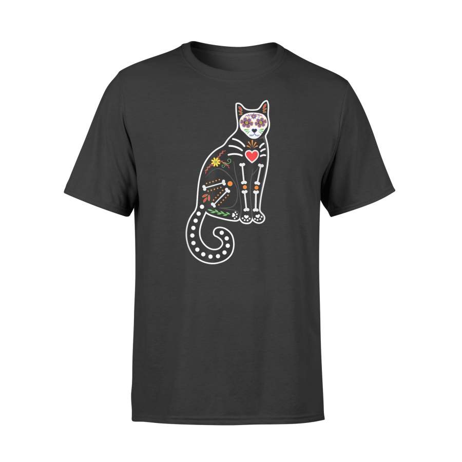 Sugar Skull Cat Kitten – Day Of The Dead – Dia De Los Muertos  T-Shirt