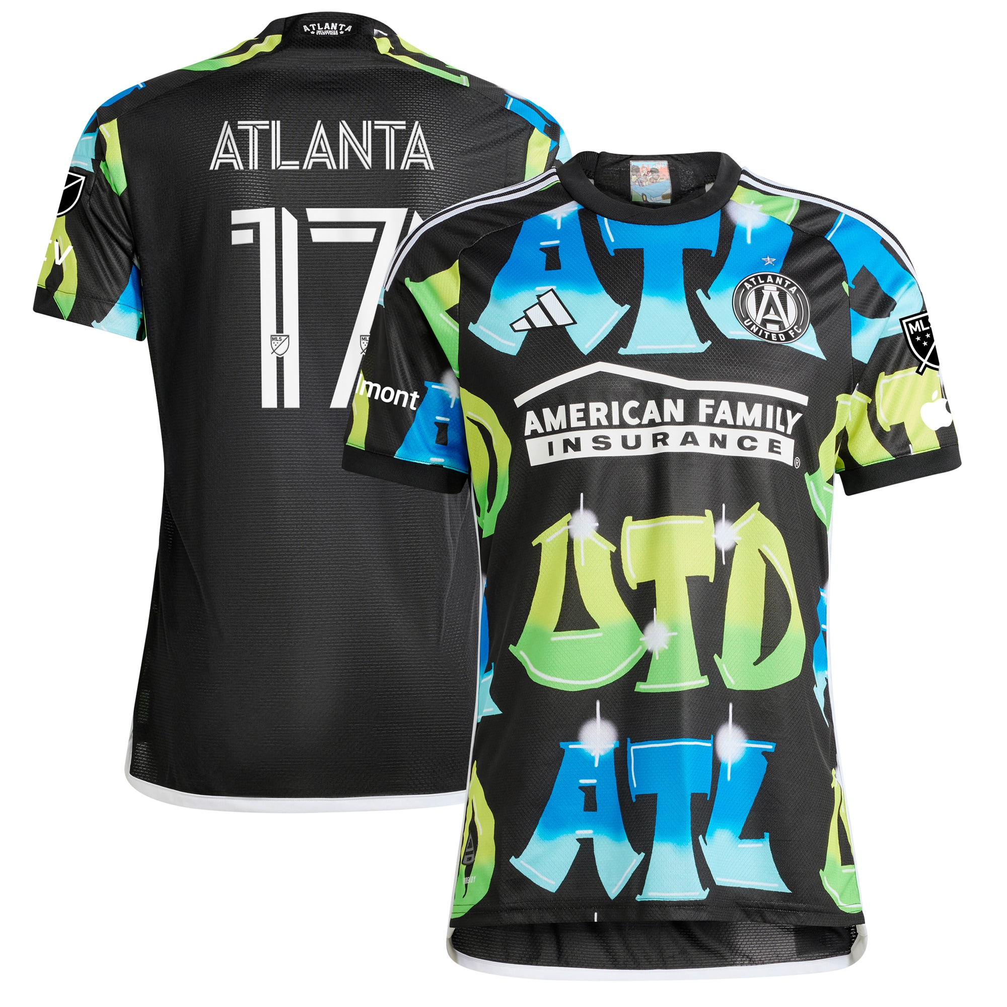 Atlanta Supporters Atlanta United FC 2023 The 404 Authentic Player Jersey – Black