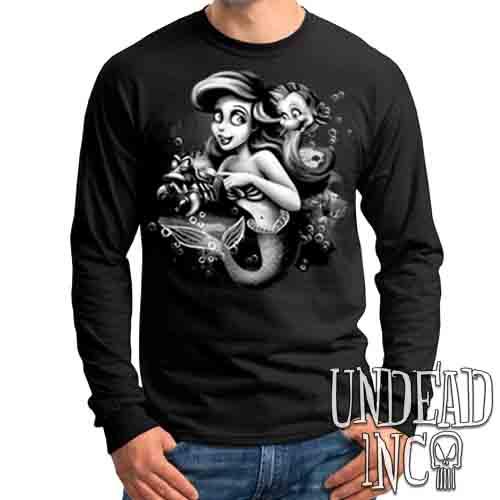 Ariel Sebastian Dinglehopper Brushing Black & Grey – Mens Long Sleeve Tee