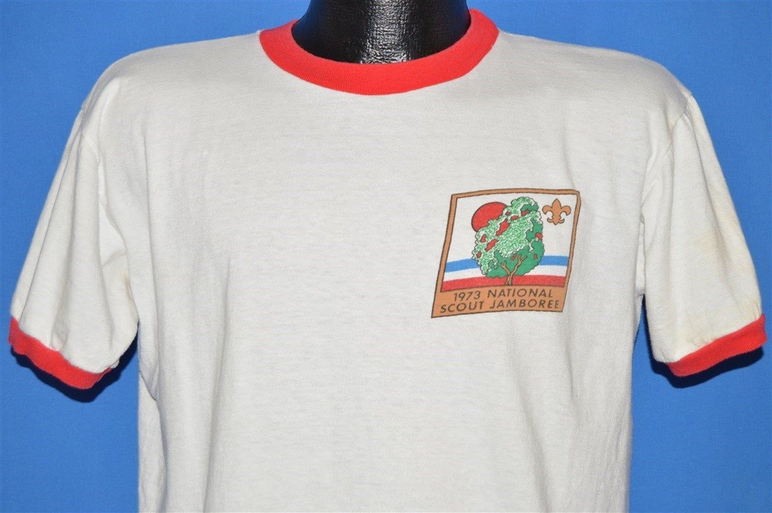 70S Boy Scouts Of America National Jamboree 1973 Ringer T-Shirt