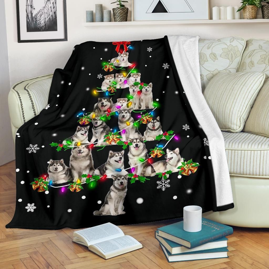 Alaskan Christmas Tree Christmas Decoration Design   Fleece Sherpa Blanket