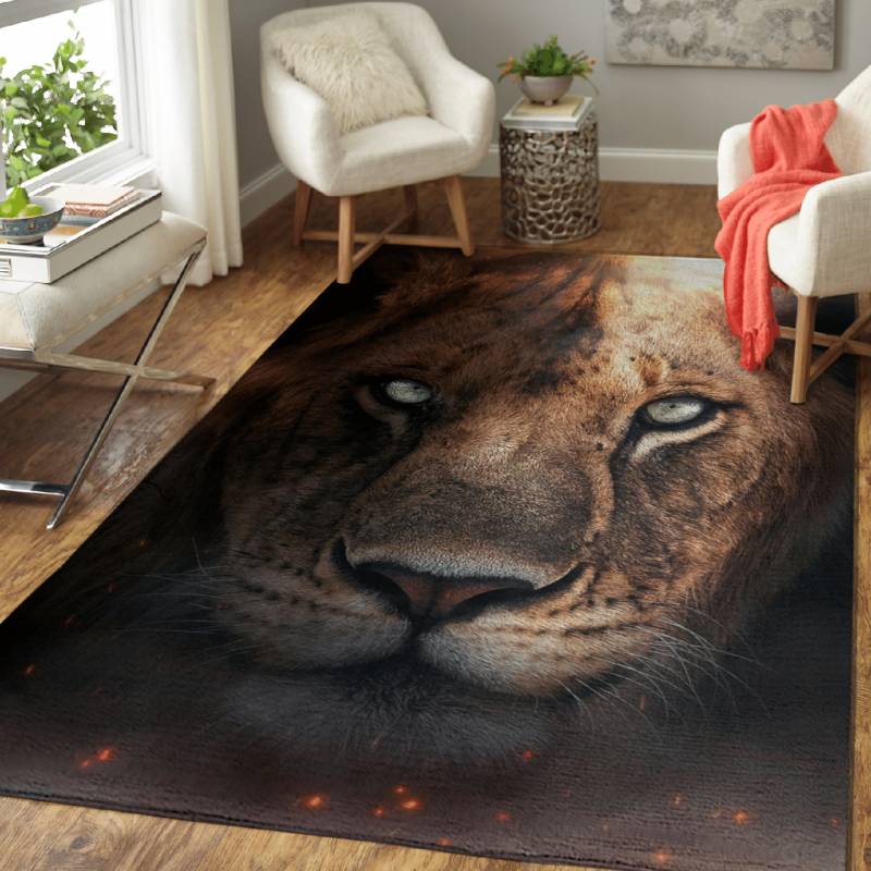 The Lion Cub Portrait – Animals Area Rug Carpet