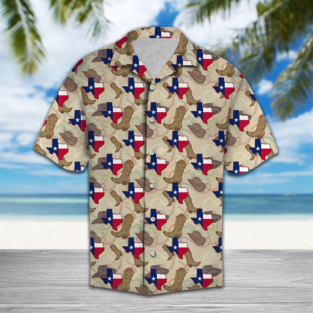 Cowboy Boots Texas Hawaiian Shirt Ha92047