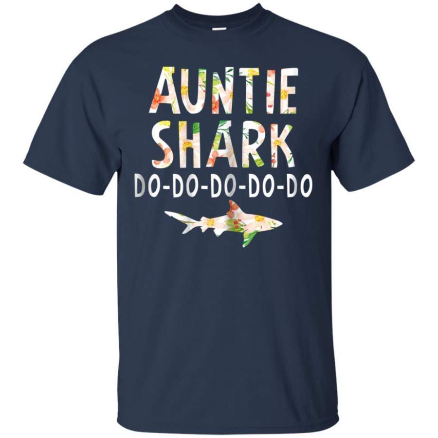 AGR Womens Auntie Shark Cool Graphic Gift For Mothers Day Tshirt Jaq T-shirt