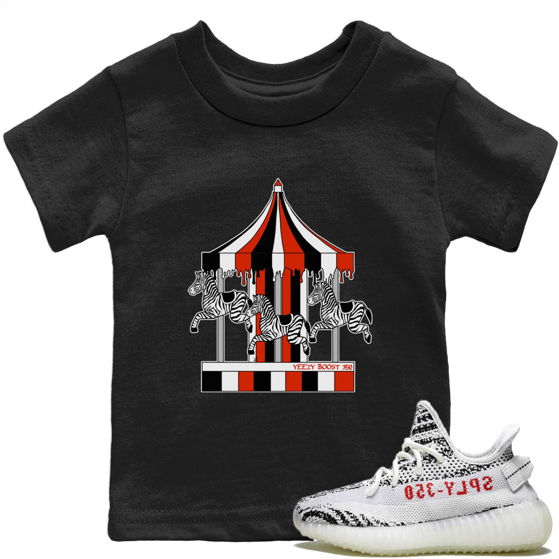 Merry Go Round T-Shirt – Yeezy Boost 350 V2 Zebra Baby & Youth