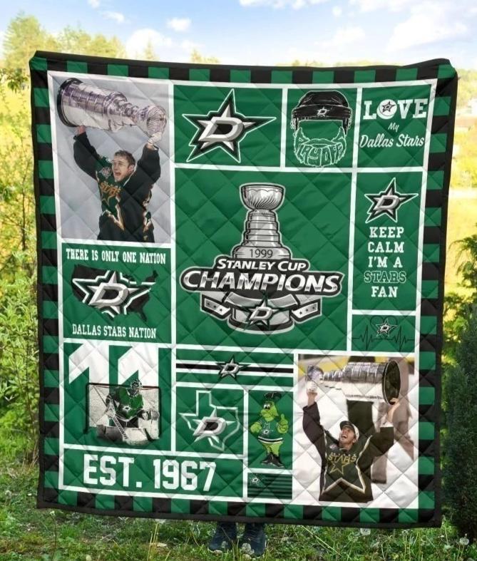 Dallas Stars Quilt Blanket Fan Gift