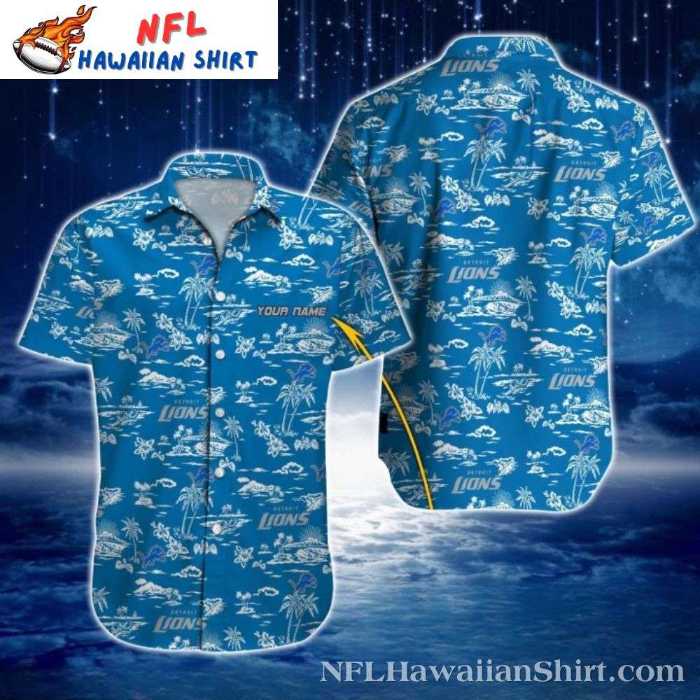 Nfl Detroit Lions Island Escape Menæ Hawaiian Shirt