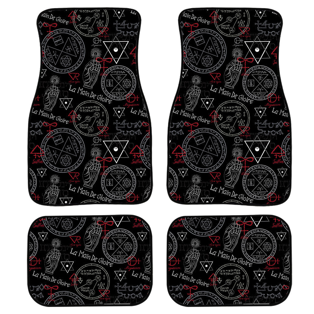 Hand Of Glory Black Magic Witch Print Front And Back Car Floor Mats, Front Car Mat