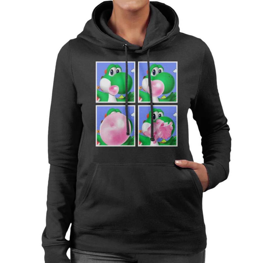 Yoshi Bubblegum Super Mario Women’s Hooded Sweatshirt