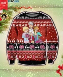 The Golden Girls Breast Cancer Christmas For Unisex Ugly Christmas Sweater, All Over Print